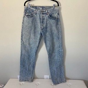 Levi’s 501 Acid Wash Button Fly Jeans Size 34 Vintage